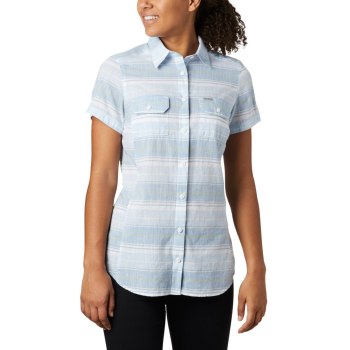 Columbia Cape Alava Short Sleeve, Camisa Azules Para Mujer | 827145-RQI